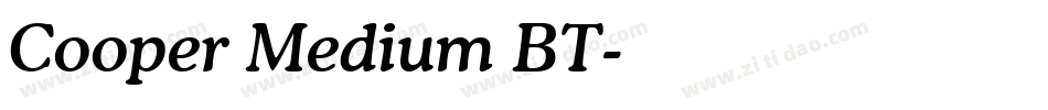 Cooper Medium BT字体转换